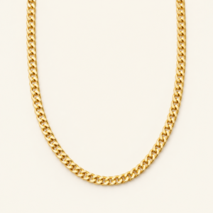 Gold Curb Chain Necklace