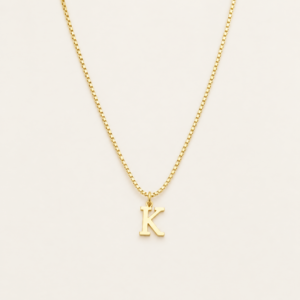 Initial Letter Pendant Necklace