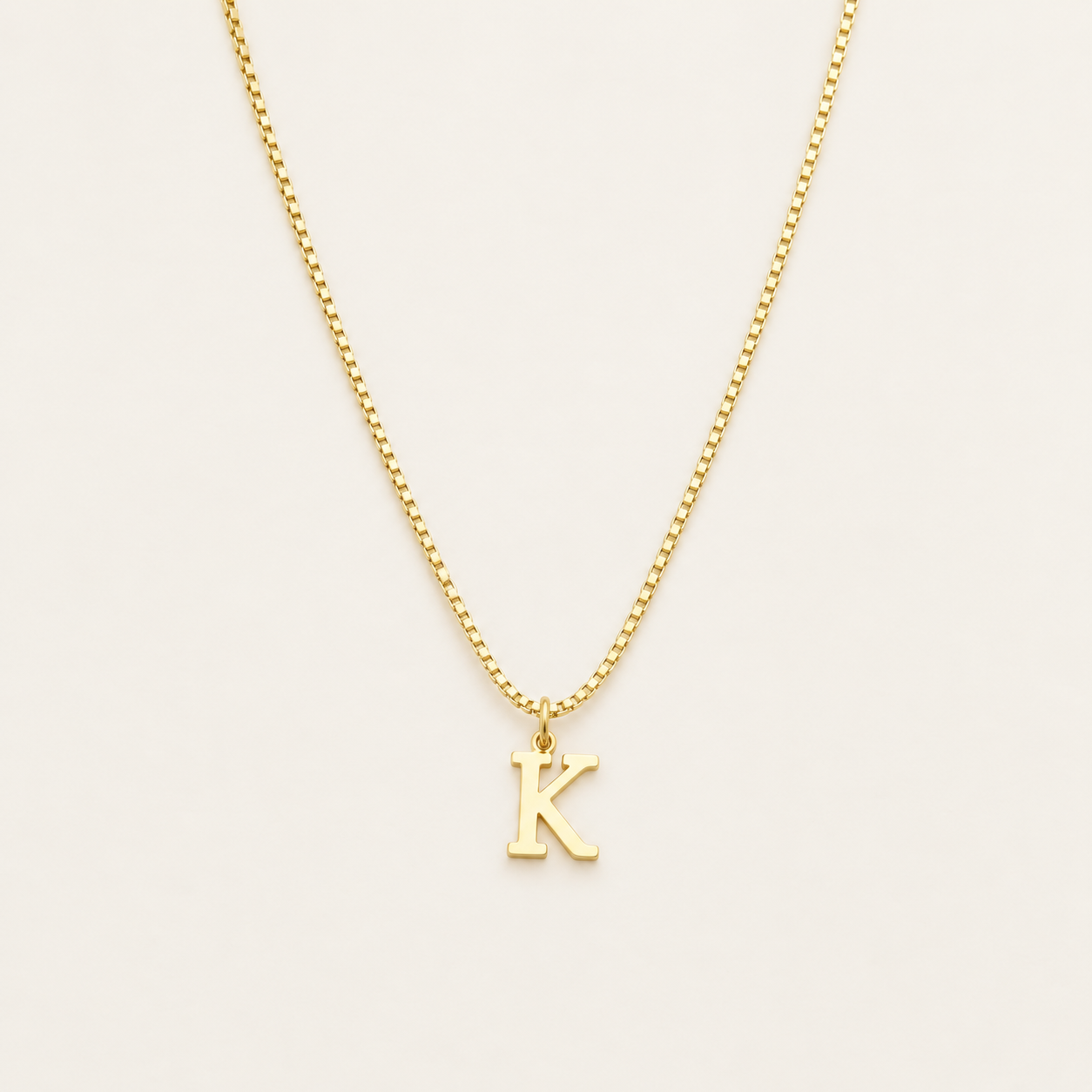Initial Letter Pendant Necklace