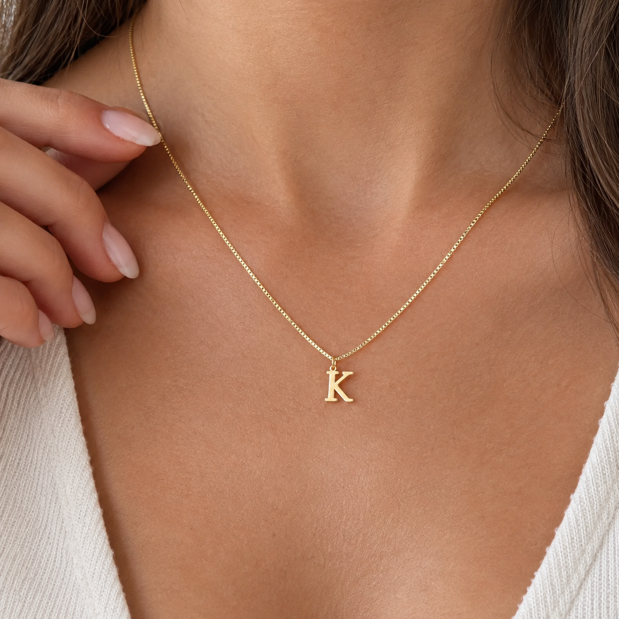 Initial Letter Pendant Necklace