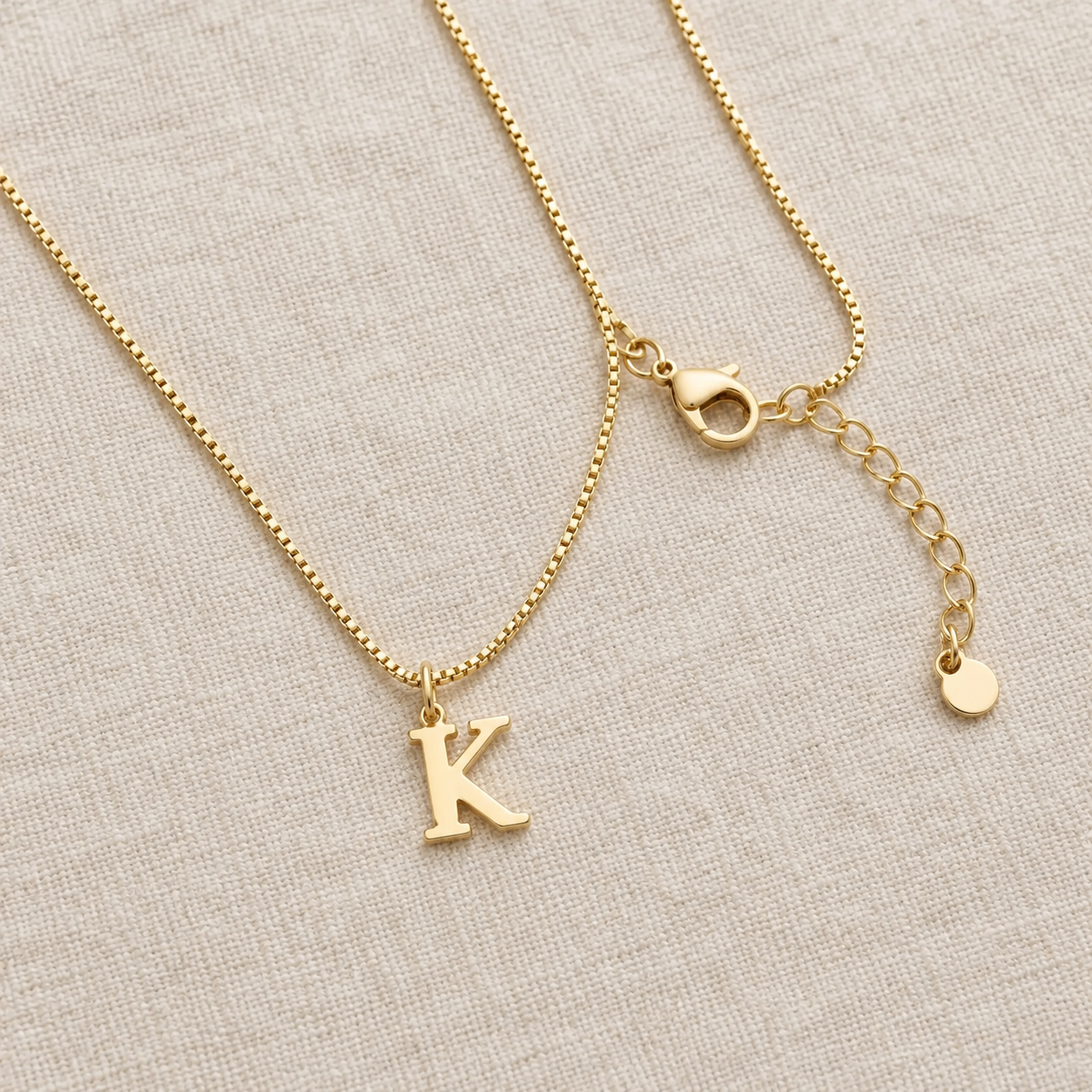 Initial Letter Pendant Necklace