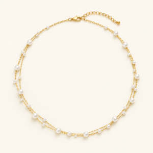 Pearl Chain Choker Necklace
